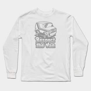 Respect The Van (Ghost Black) - White Long Sleeve T-Shirt